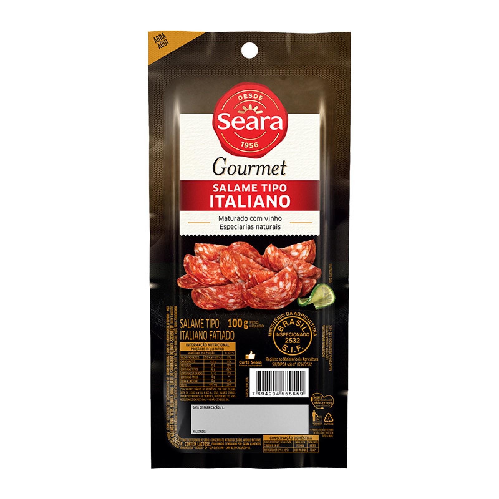 Salame Italiano Fatiado Gourmet 100g